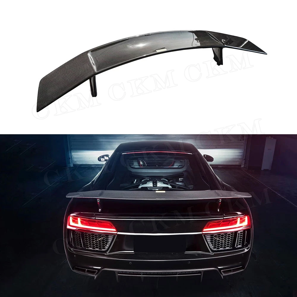 

Dry Carbon Fiber /FRP Unpainted Material Rear Trunk Lip Spoiler Tail Wing for Audi R8 2017-2020 Auto Boot Wings Racing