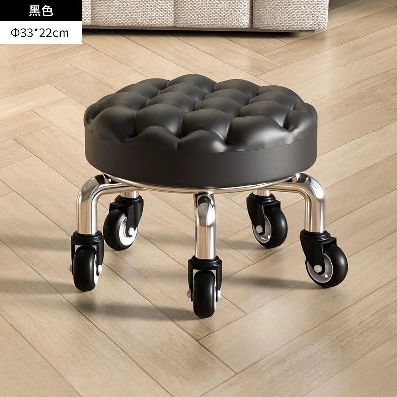 Household pulley low stool chair universal wheel small stool small bench