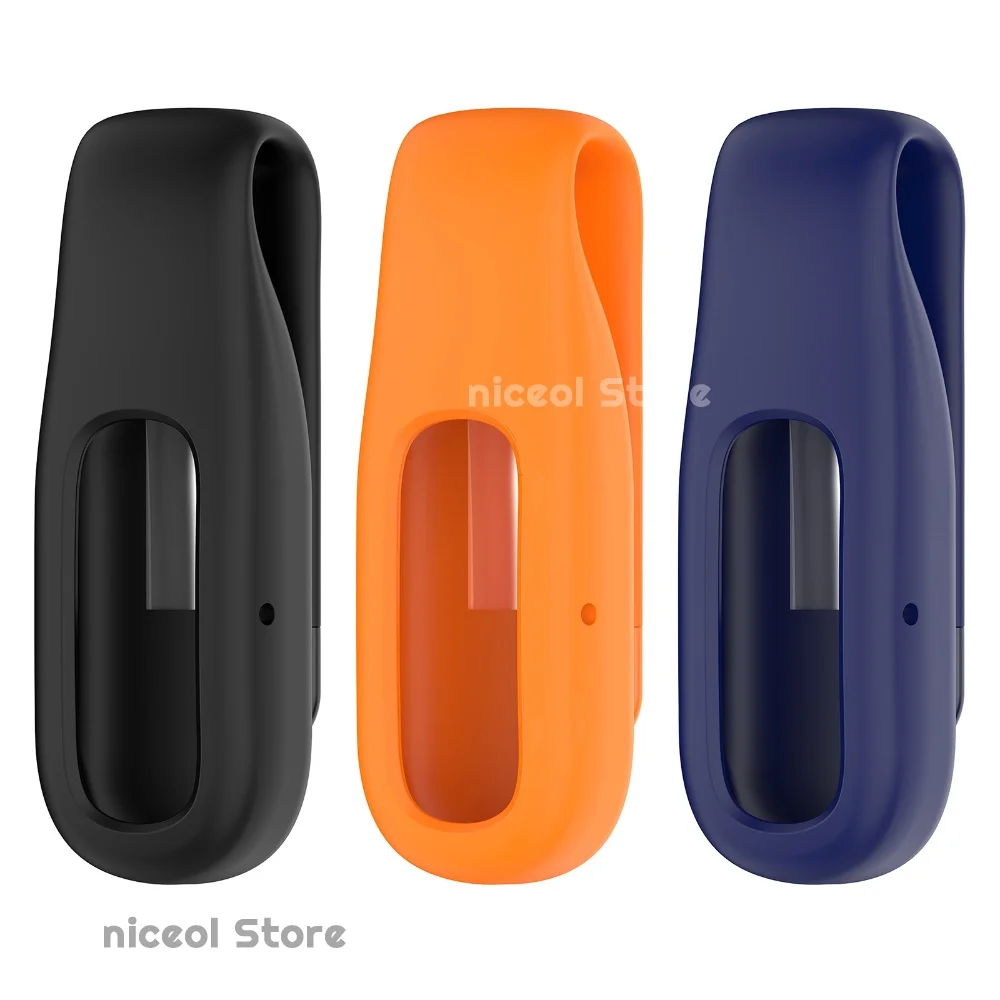 Silicone Steel Clip Holders For Google Fitbit Air Waterproof 360Degree Protection Clips Case for Walking Hiking Skiing Skating