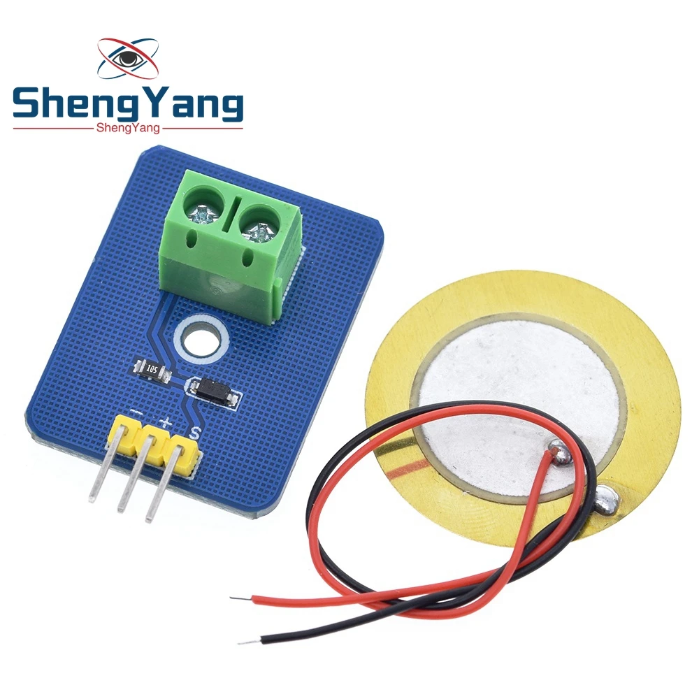 TZT 3.3V/5V Ceramic Piezo Vibration Sensor Module Analog Controller Electronic Components Supplies Sensor for Arduino UNO R3