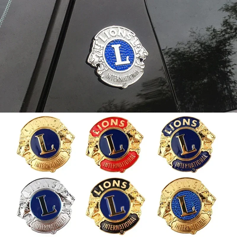 3D Lions Clubs Car Stickers Fender Trunk Side Metal Badge for Toyota Honda Skoda Haval Izusu Volkswagen Peugeot Ford Chery Dodge