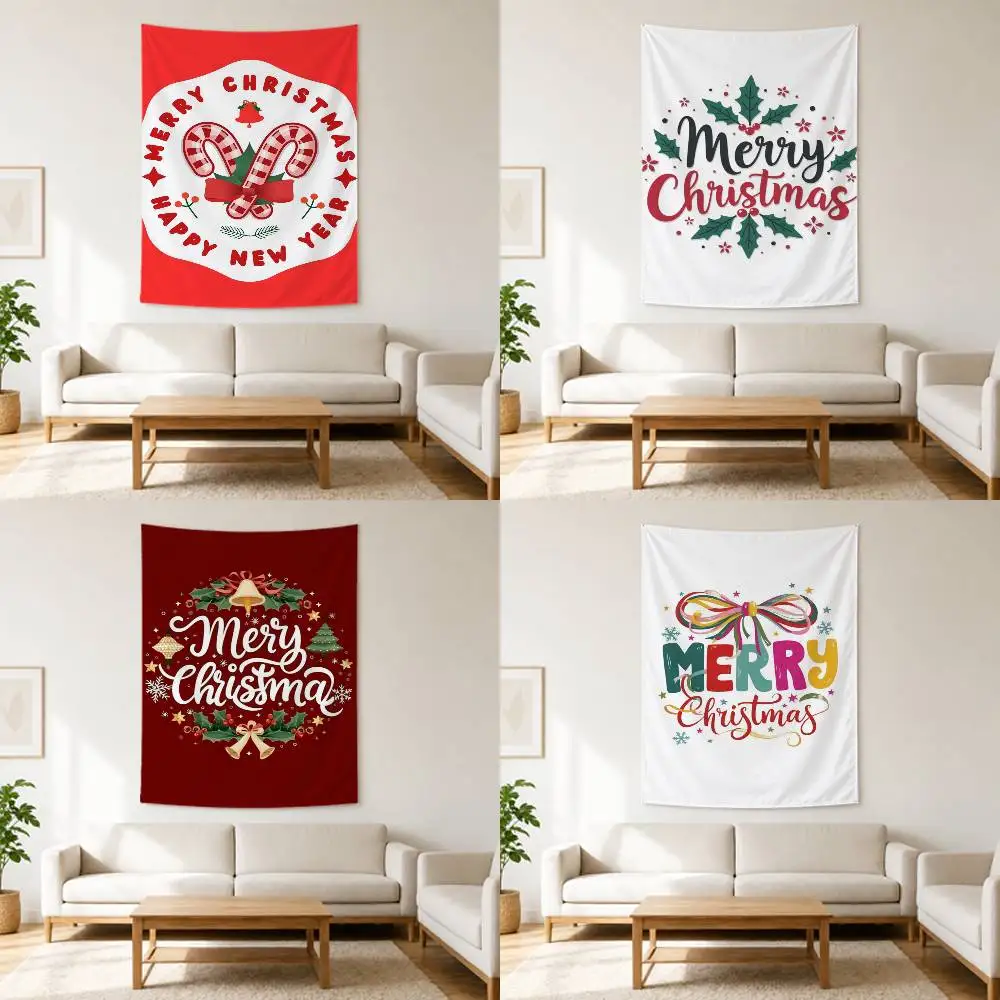 C-christmas happy new year Flag Outdoor Decorations for Bedrooms Home Decor Items Banners Tapestry