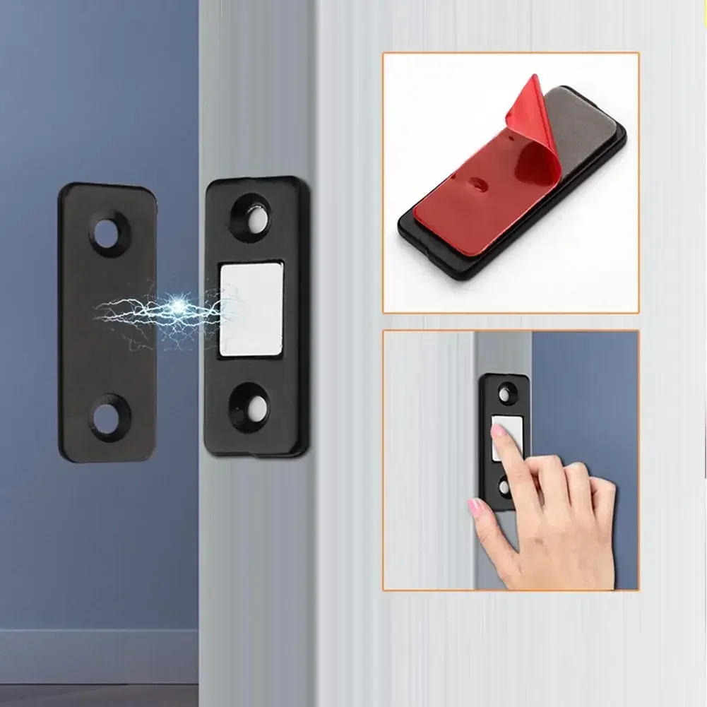 Pestillo de captura Pestillo autoadhesivo Badezimmer Ultradünn Hochwertige Materialien con Schrauben Home con tornillos Librería con cinta