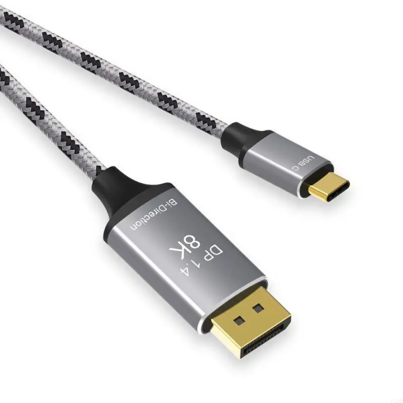 U2JE USB Type C To Displayport 1.4 Кабель адаптера 2M, 8K при 60 Гц шнур для усилений мониторов дисплеев