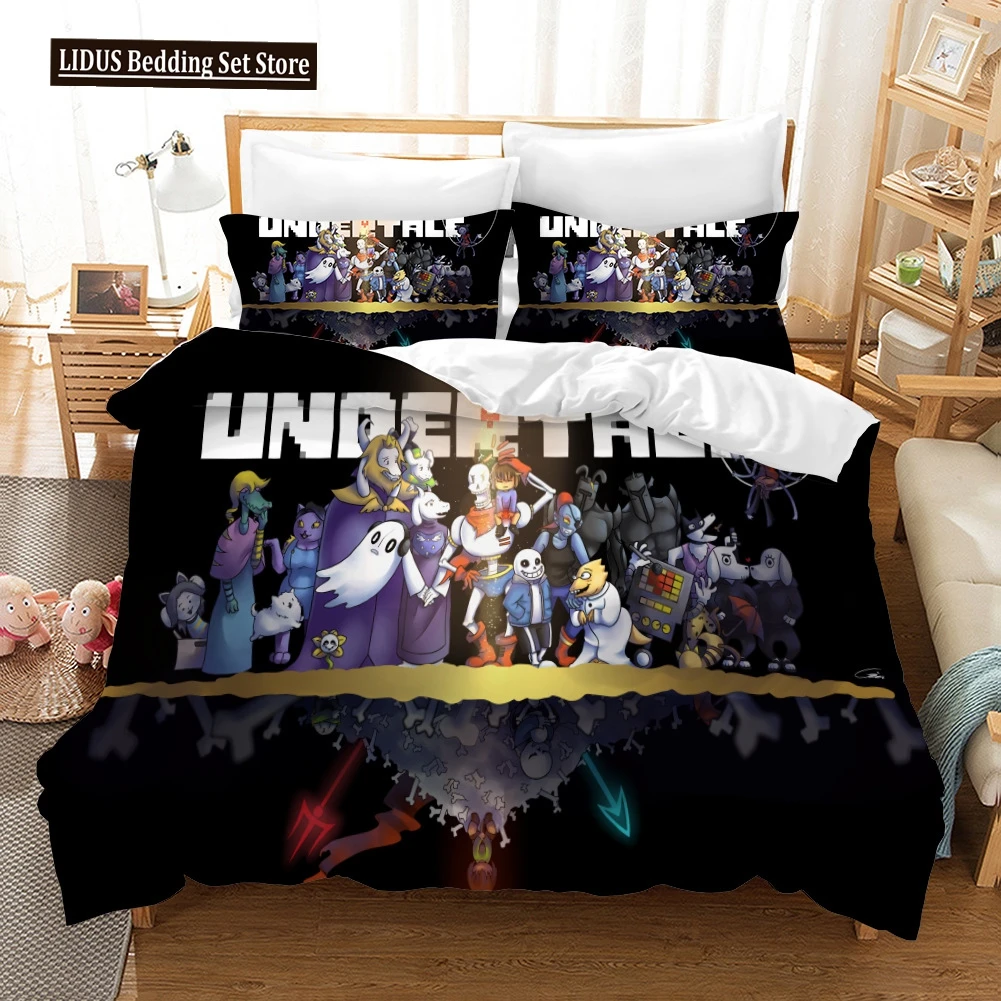 

Undertalel 3D Printed Bedding Set 3d Cartoon Duvet Cover Set Pillow Case Twin Full Queen King Size Bed Linen Bed Sets