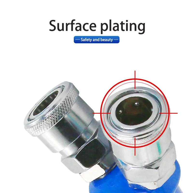 T21C 1Set Quick Connector Air Compressor 2 Way 3 Way Multi Hose Coupler Fitting Round Two