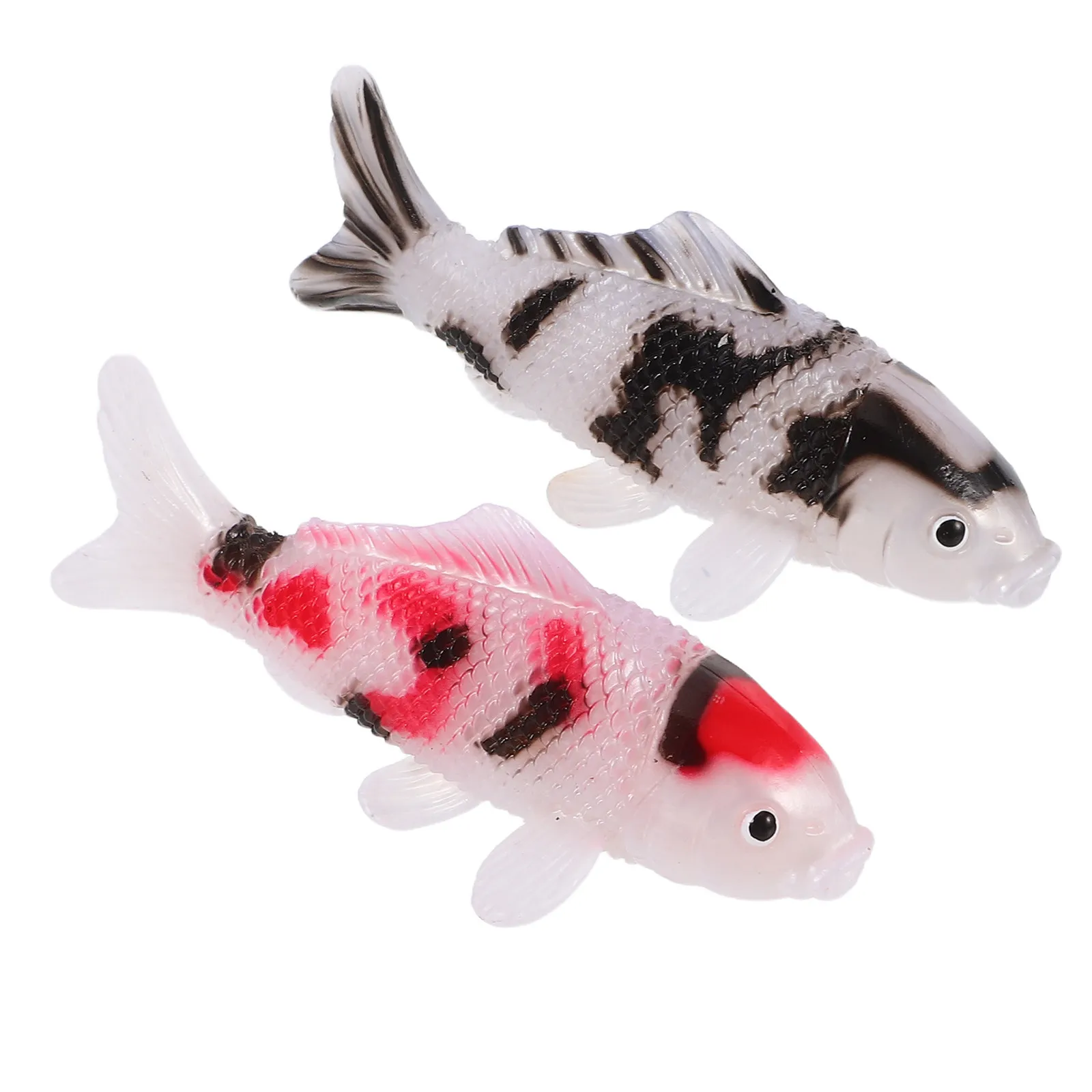 2Pcs Lifelike Floating Goldfish Koi Aquarium Decor Artificial Fish Tank Ornaments Visual Depth Enhancement for Home Garden Pond