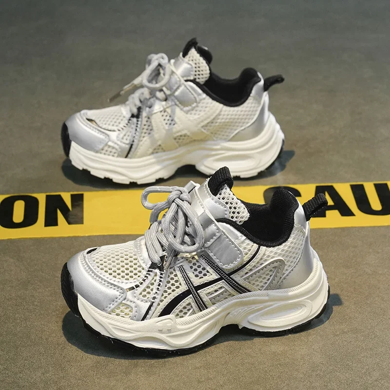

Elastic Midsole Kids Running Shoes Boost Moving Power Breathable Mesh Sneakers Anti Slip Sole for Fast Running