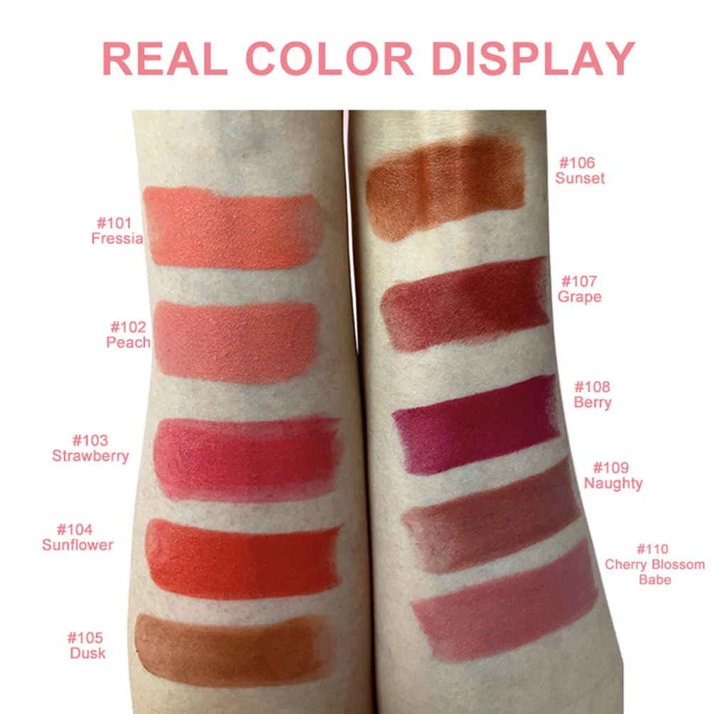 Bâton de fard à joues végétalien à double extrémité avec Logo personnalisé de marque privée, avec brosse douce, couleur naturelle des joues, vente en gros, fard à joues