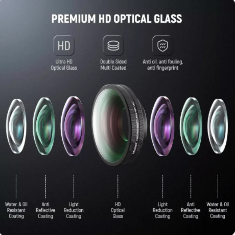 NEEWER OSMO Action FOV Boost Lens - Nakładka z gwintem i powłoką powiększającą pole widzenia do kamer sportowych DJI OSMO Action 4/5 Pro - Akcesoria — zdjęcie produktu 5
