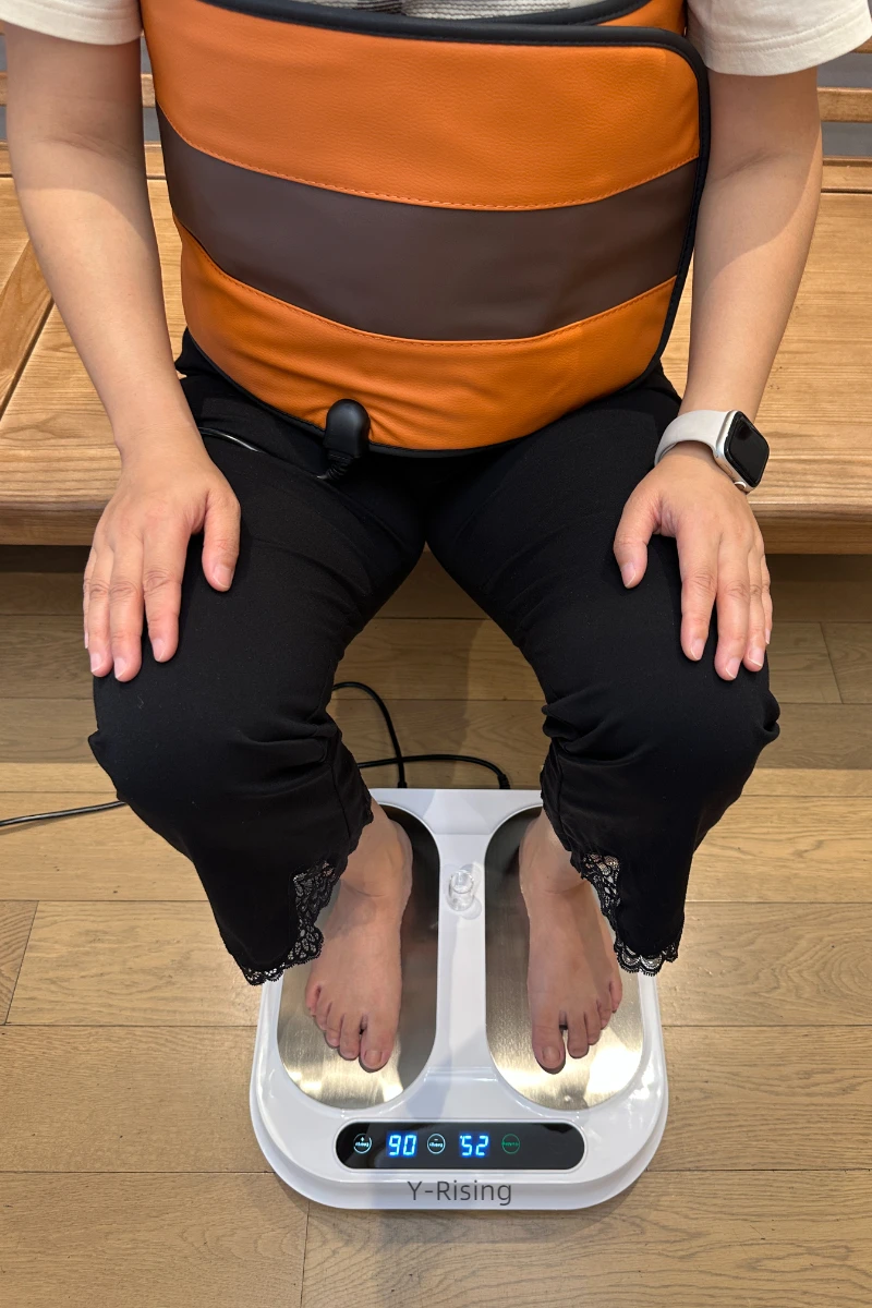 

Терагерцовый массажер для ног с термо- и частотной стимуляцией, домашний китайский физиотерапевтический массажер для здоровья стоп Tera P90, импульсный меридианный массаж