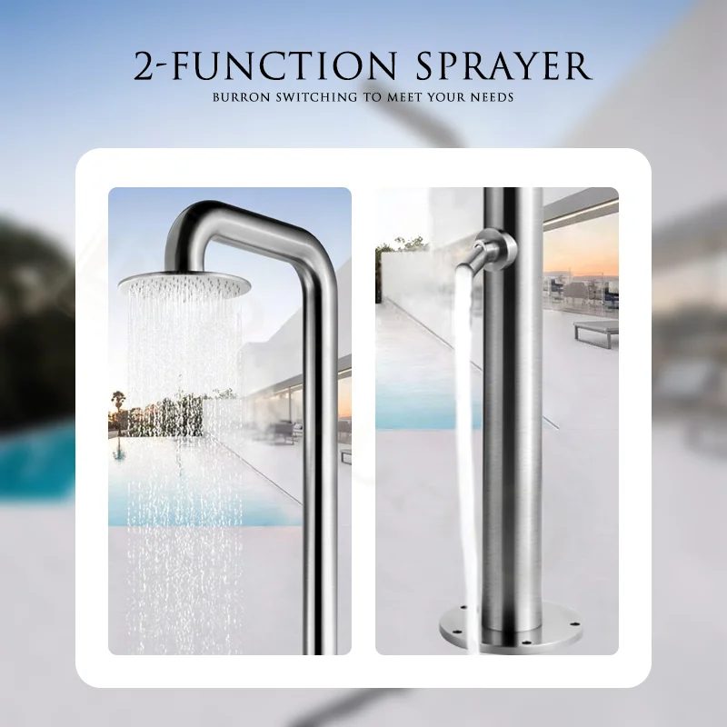 수영장과 정원을 위한 뜨겁고 차가운 물 스테인레스 스틸 야외 샤워