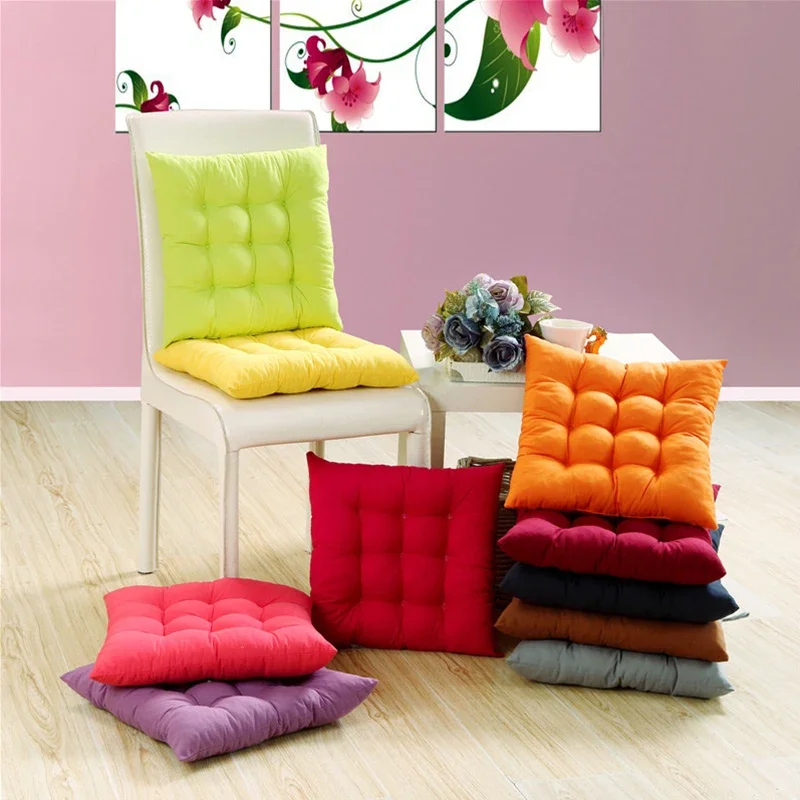 Square Cushion Floor Tatami Mat Office Family Decorate Solid Color Chair Seat Cushion 38x38 43x43 48x48 53x53