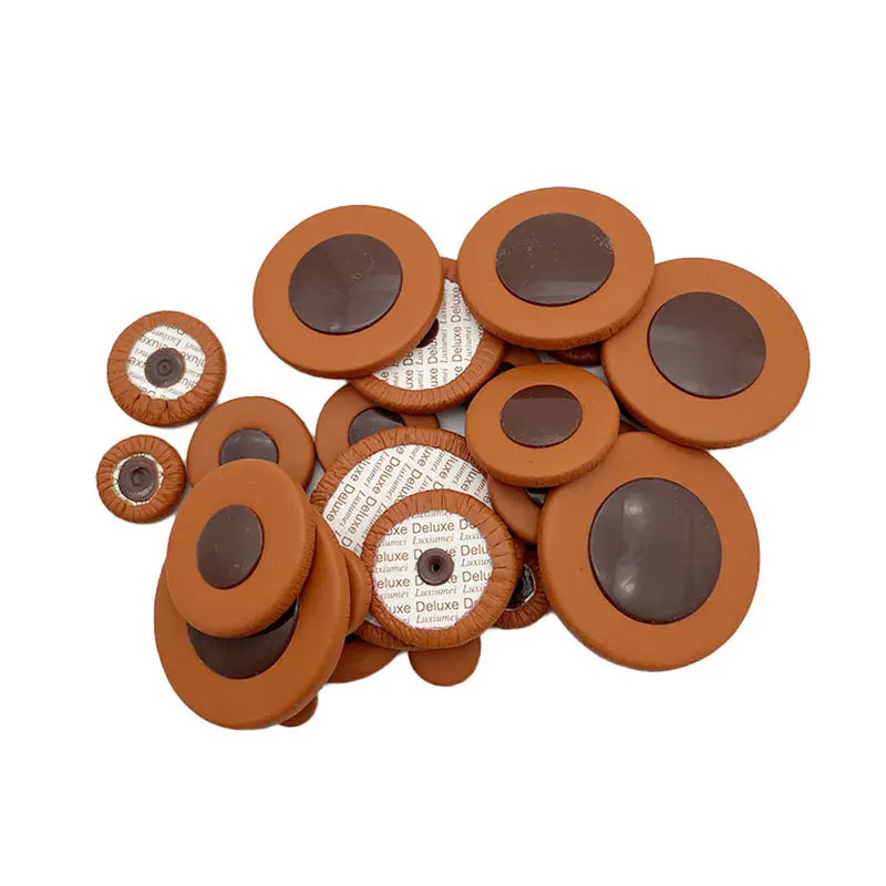 

‌ Профессиональные подушечки для альт-саксофона — ремонтные подушечки для электронных клавиш из натуральной кожи, коричневые сменные подушечки для саксофона ‌