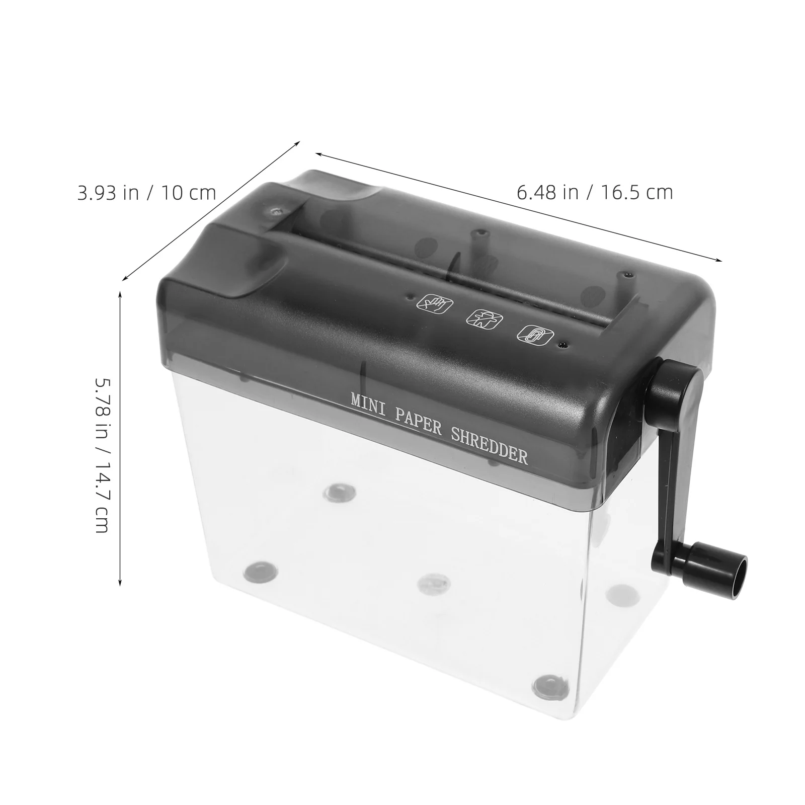 

Portable Hand Crank Paper Shredder Manual Document Wear Resistant for Home Office School Desktop for Daily