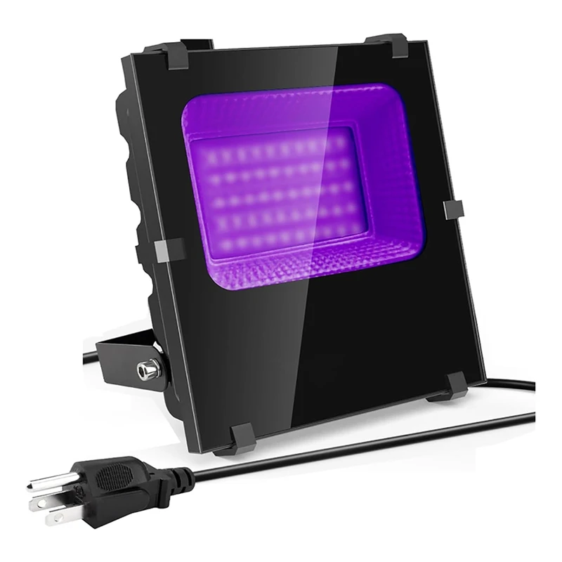 

200W B Lack Light Flood Light - LED B Lack Light Outdoor IP66 395Nm To 405Nm LED UV For Glow Party Halloween US Plug