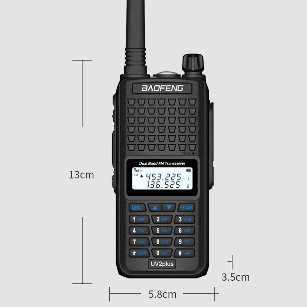 2024 Baofeng UV2Plus IP68 wodoodporna krótkofalówka daleki zasięg 30km szynka CB radio hf transceiver UHF VHF trójzakresowe Radio dwukierunkowe