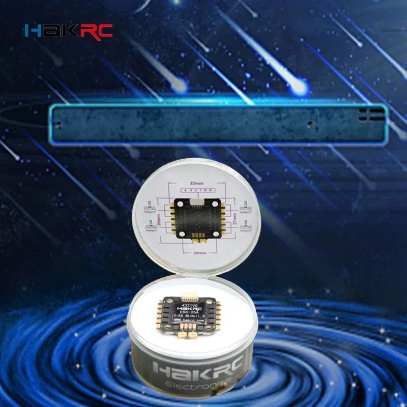 HAKRC 25A 4in1 ESC 2-4S BLheli_S, Dshot600 20x20mm for 3