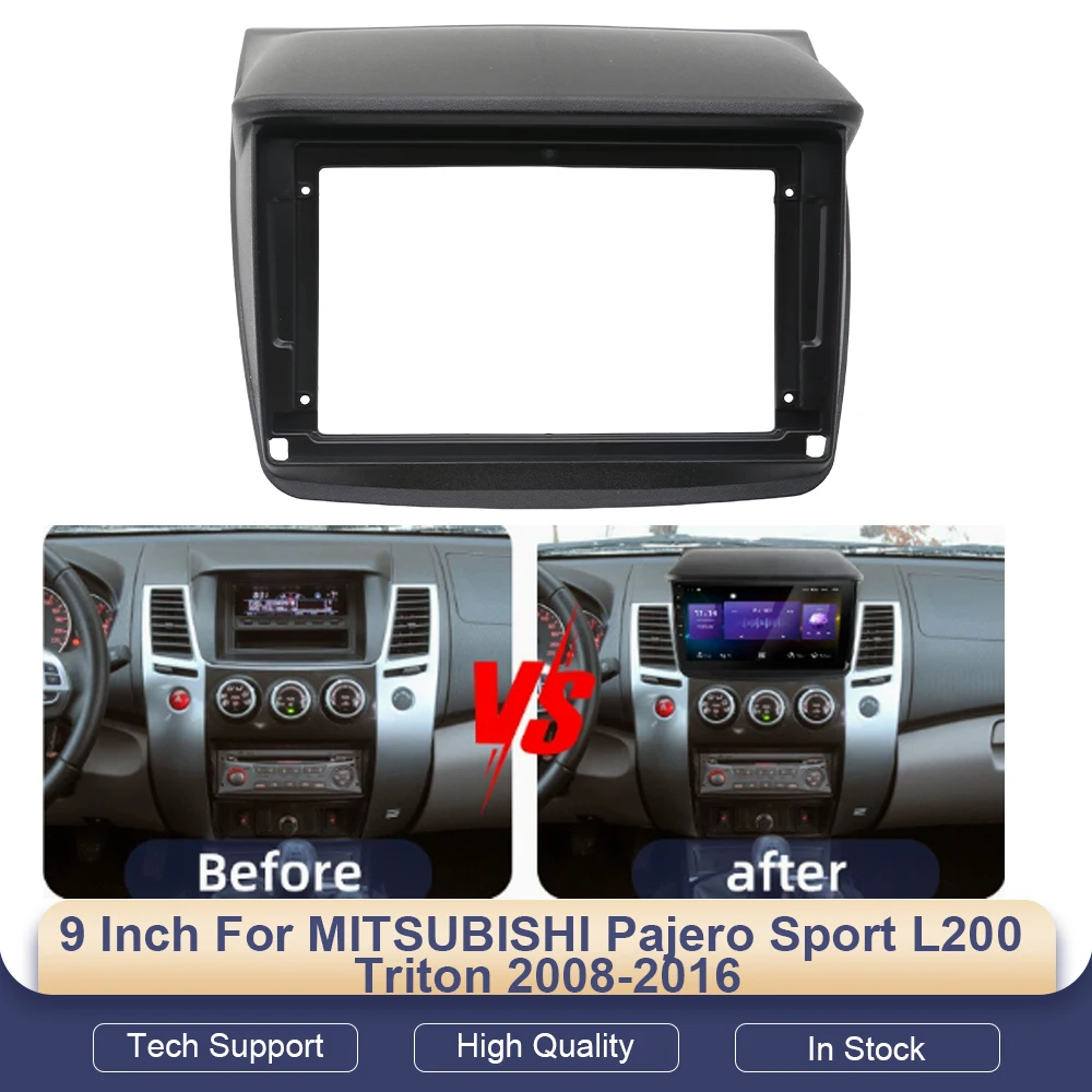 

9 Inch For MITSUBISHI Pajero Sport L200 Triton 2008-2016 Car Radio 2 Din Panel GPS MP5 Stereo Android Player Fascia Dash Frame