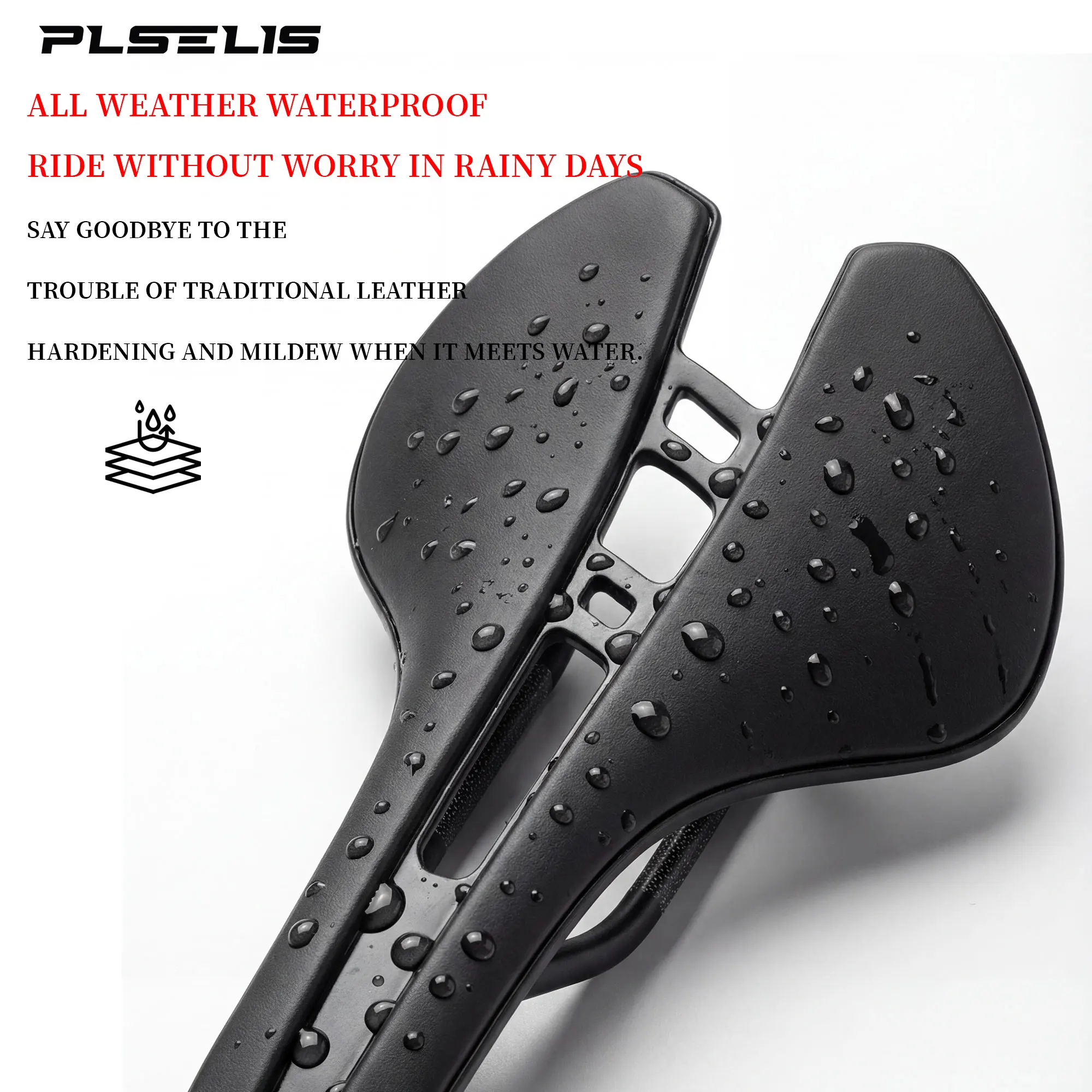 PLSELIS خفيفة للغاية عالية القوة T800 ألياف الكربون 130 جرام السرج الطريق وسادة مقعد السيارة جوفاء تنفس غير خانق دراجة الوصول #4