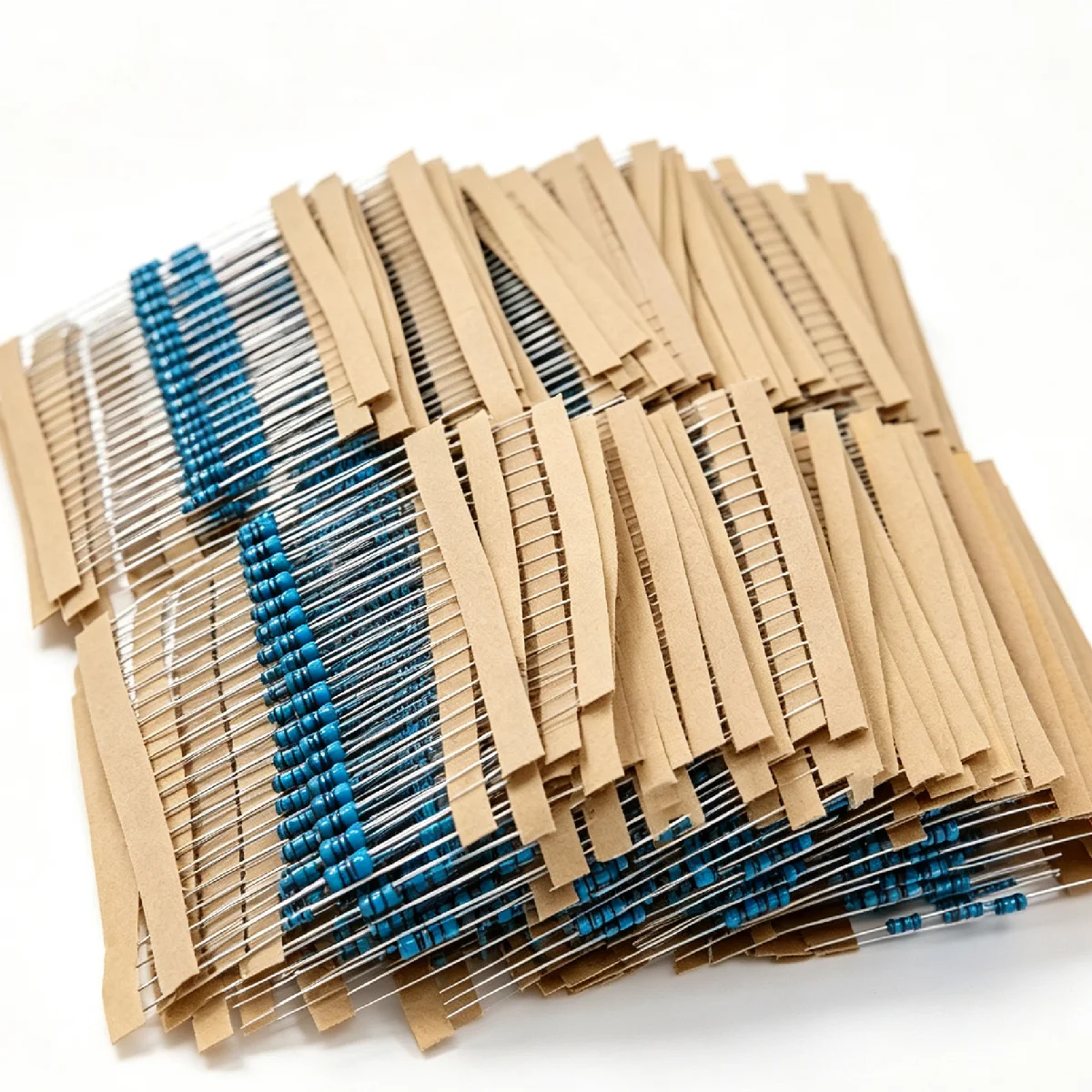 2600Pcs 130 Values Metal Film Resistor Kit 1% Tolerance 0.25W 1Ohm-3MOhm for Electronic DIY Prototyping