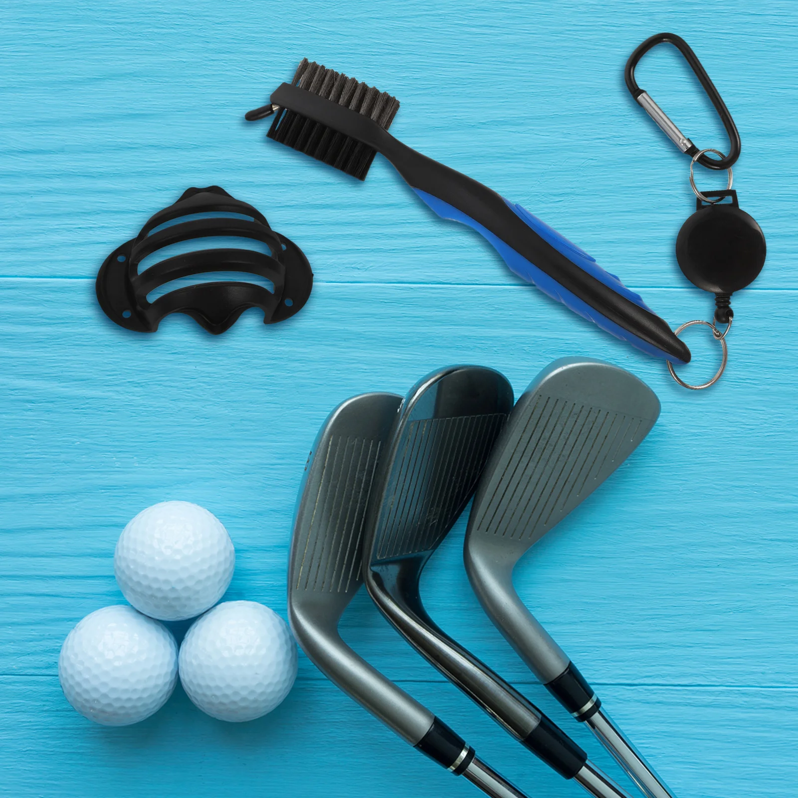 1Set Golf Line Marker Kit Professioneel balmarkeringsgereedschap met borstel voor netjes tekenen Draagbaar klein formaat Past in golftas