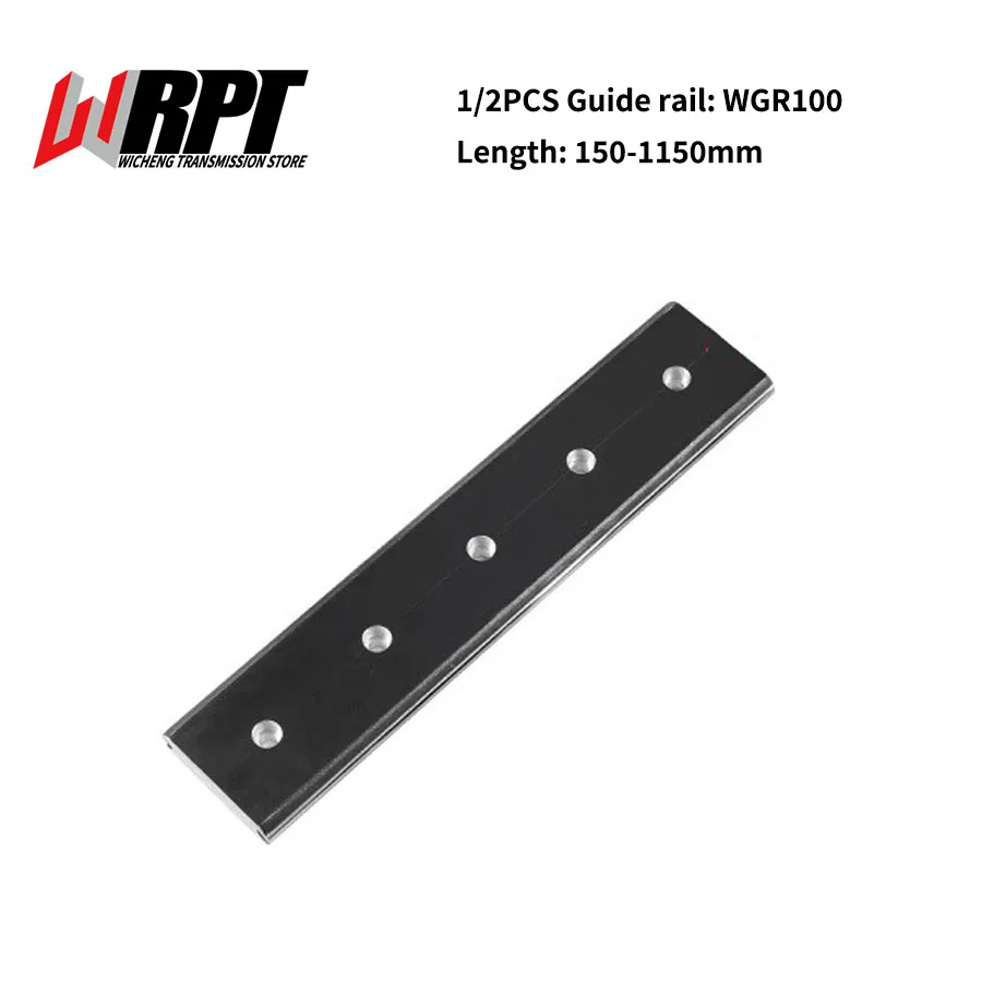 Built-In Dual-Axis Linear Guide 1/2PC WGR100 Slide Rail Slider Optical Axis Photography Guide Length 150-1150mm 3D Printer Parts