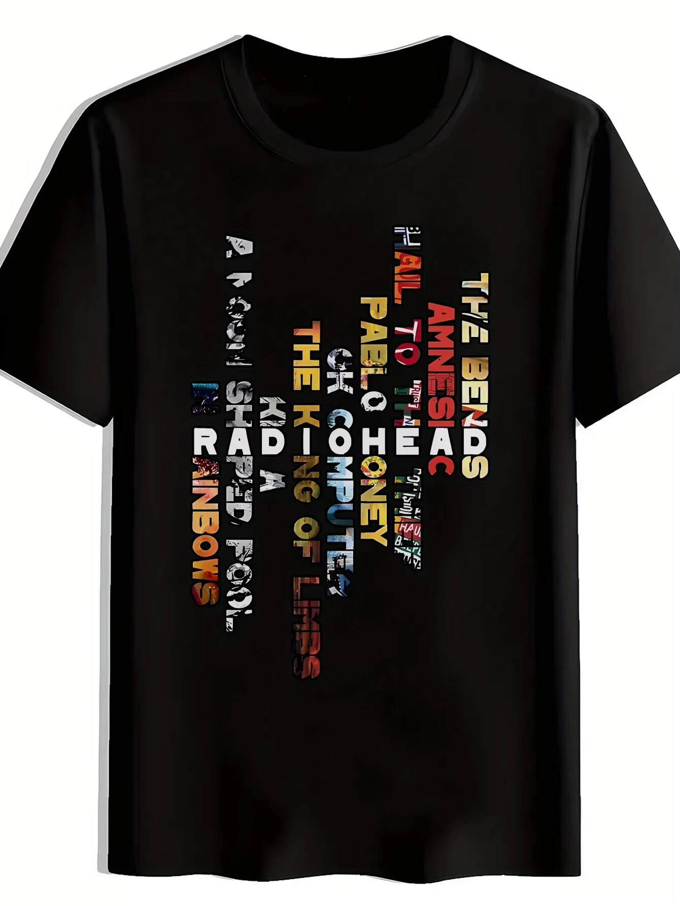 Radiohead A British Rock Band Known for Their Rock Music Summer Vibes Print T-Shirts Crew Neck Short Sleeves Women Men Clothing