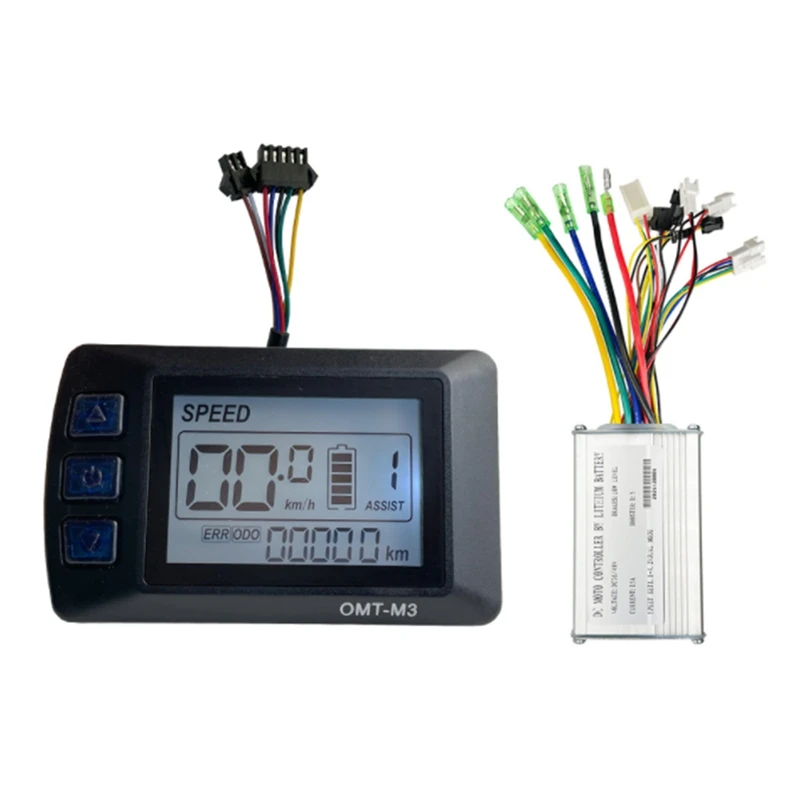 ●Ebike JN 15A Square Wave SM with Light Controller OMT-M3 Display for 36V/48V 250W/350W Electric Mountain Bike Kit-A57M