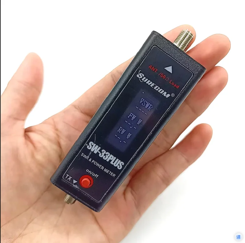 SURECOM SW-33PLUS Mini VHF/UHF 100W Banda Dupla 125-525MHz Para Walkie Talkie Analógico Mini Power & S.W.R Meter