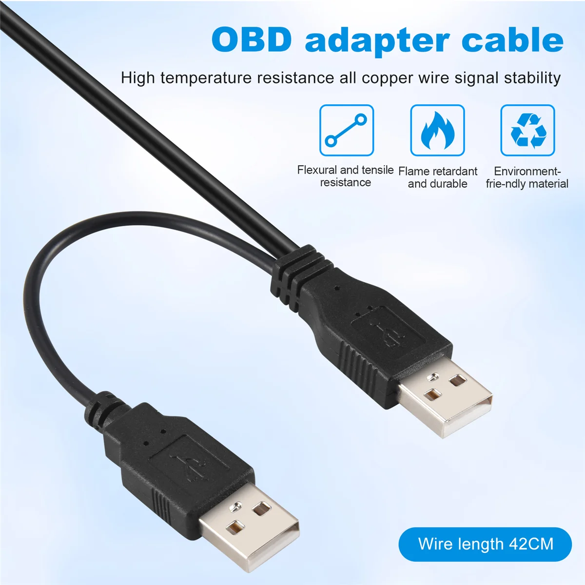 Cable adaptador USB2.0 a SATA, 48cm para SSD externo HDD de 2,5 pulgadas