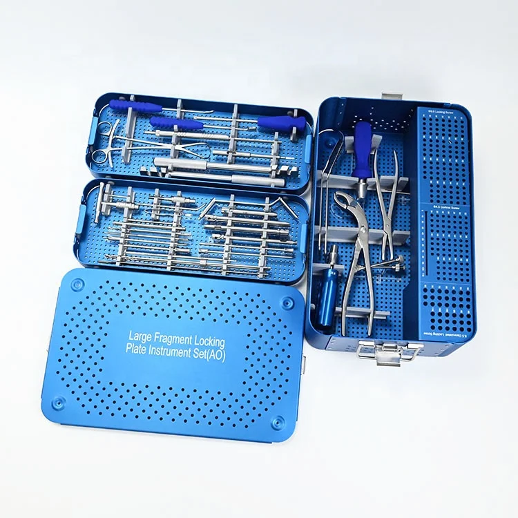 Traumatologia Orthoc Surgical Lower Limb Fragment Instruments Kit Large Fragment Locking Plate Instrument Set(AO)