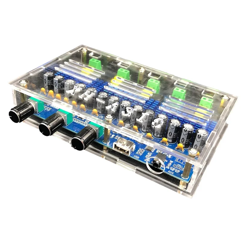 

FFYY-XH-A310 Bluetooth 5.0 Amplifier Board TPA3116D2 4 Channel Digital Power Audio AMP Dual Bass Subwoofer Home Theater