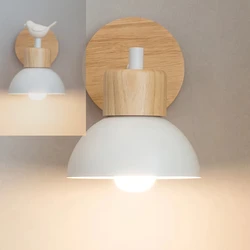 Nordic Wood Wall Lamp Creative Lighting Fixture For Living Room Bedroom Study Kid Room Hallway Bedside Home Decor Lighting