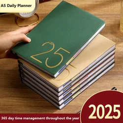 2025 Schedule Plan Notebook,365Days 200page A5 Time Management Diary Journals And Notepads For School Office Stationery Supplies