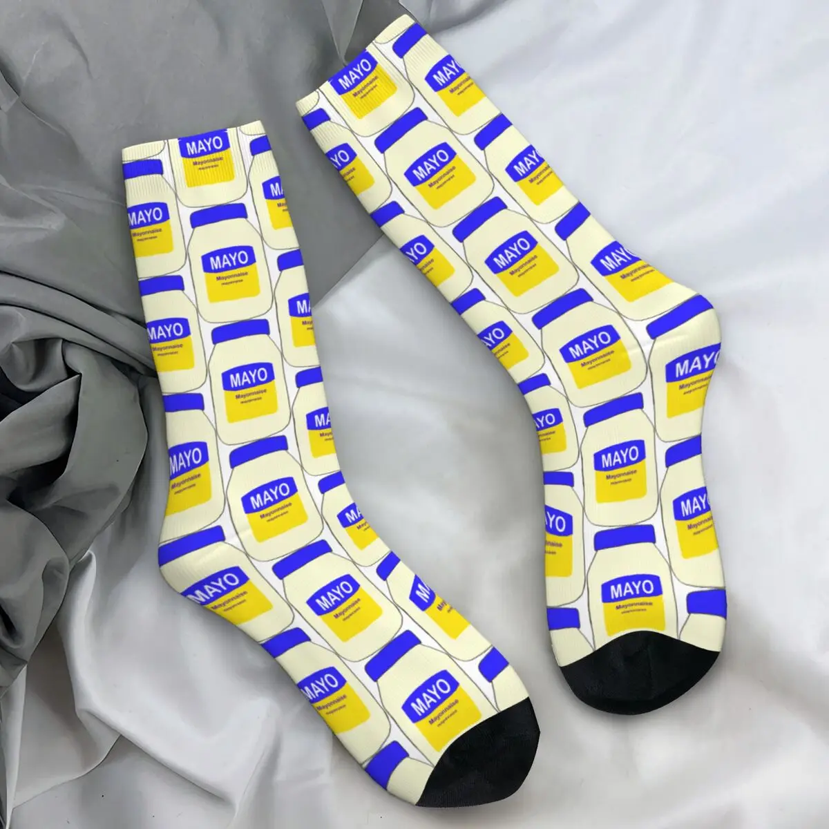 Mayonnaise Stockings Men's Salad Dressing Socks Breathable Casual Socks Autumn Running Sports Non-Slip Graphic Socks Gift Idea