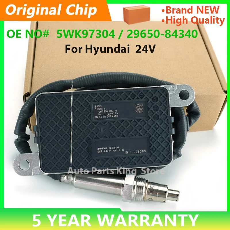

2965084340 5WK97304 5WK9 7304 29650-84340 29650 84340 Original NEW Nitrogen Oxygen Sensor NOx Sensor for Hyundai Truck 24V