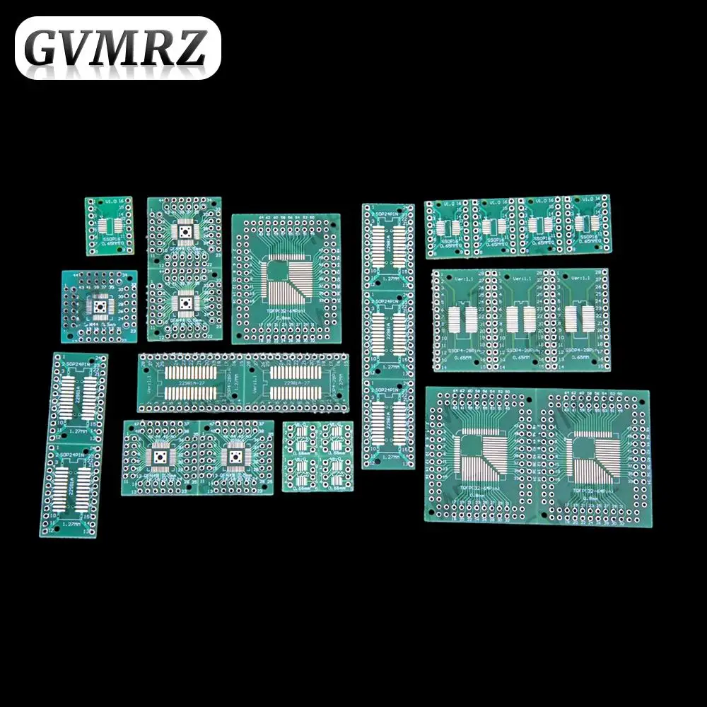 30PCS 6Values ​​IC Adapter Board SOP8 SOP16 SOP24 SOP28 QFP48 SSOP100 SMT to DIP SMD SOP8 SOP16 SOP24 SOP28 QFP48 SSOP100