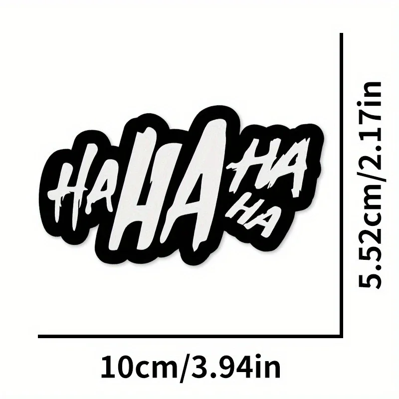 1PC HAHAHA Motorcycle Stickers Waterproof Vinyl Decals for Helmet Fuel Tank Fairing Scooter Laptop Car Universal Body DIY Decor