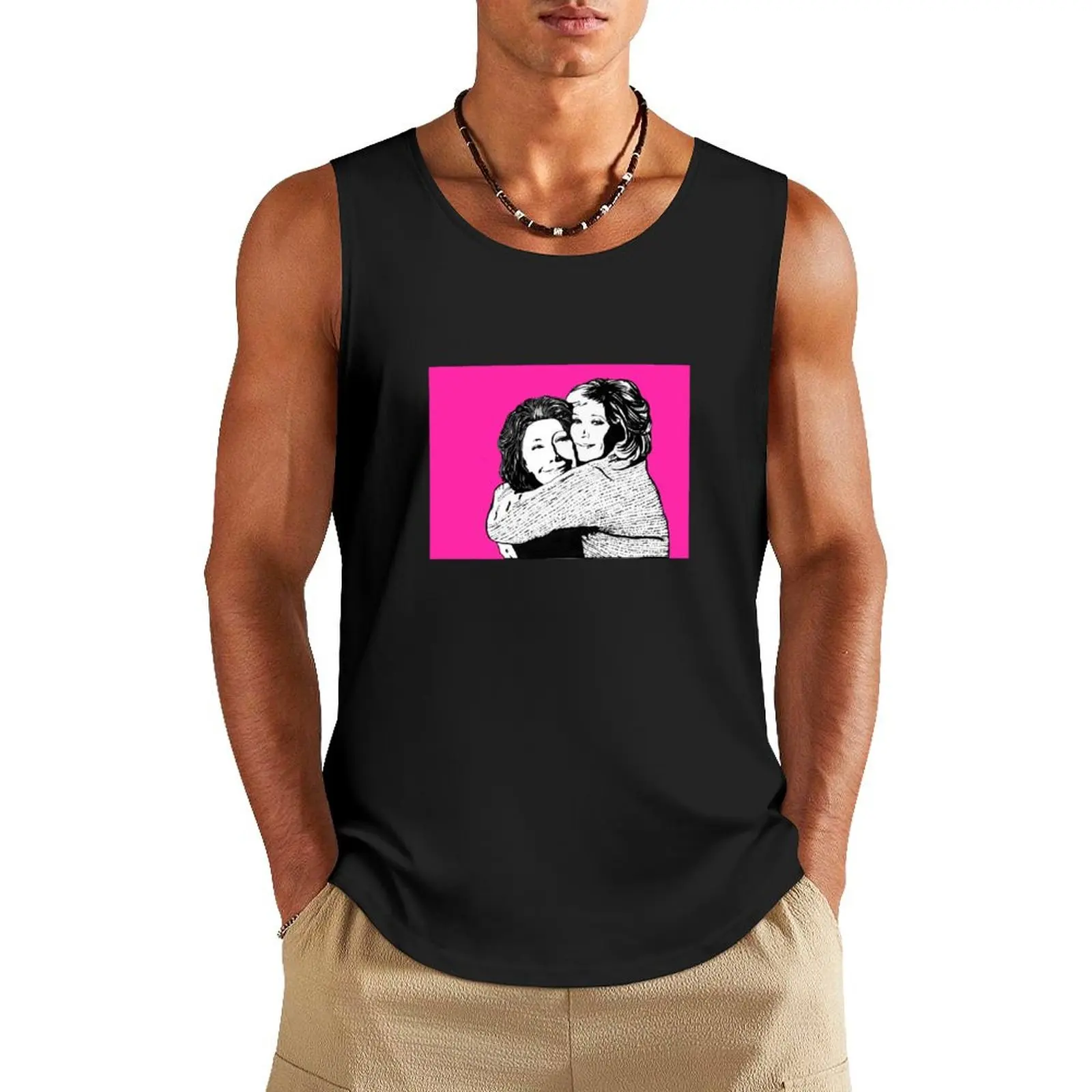 Grace and Frankie Tank Top sleeveless vests Men's clothes luxury style bodybuilding t-shirt