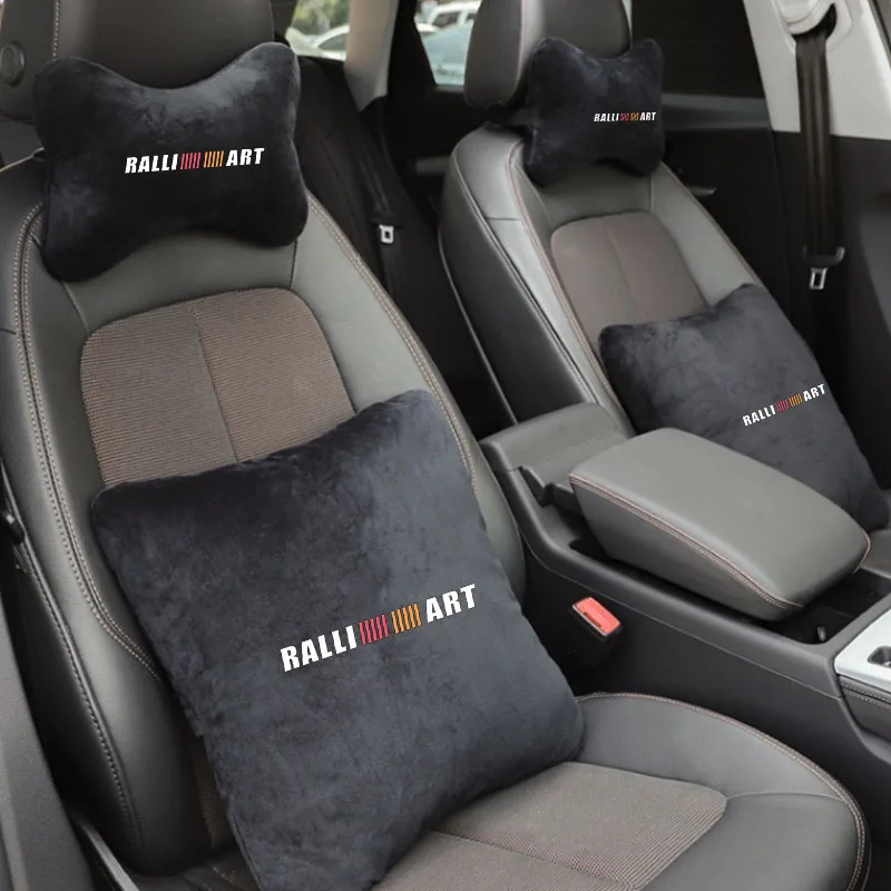 

Car Neck Pillow Seat Headrest Lumbar Spine Protectio Throw pillow for Mitsubishi Ralliart 2010 2022 Ralli Art 9 10 Accessories