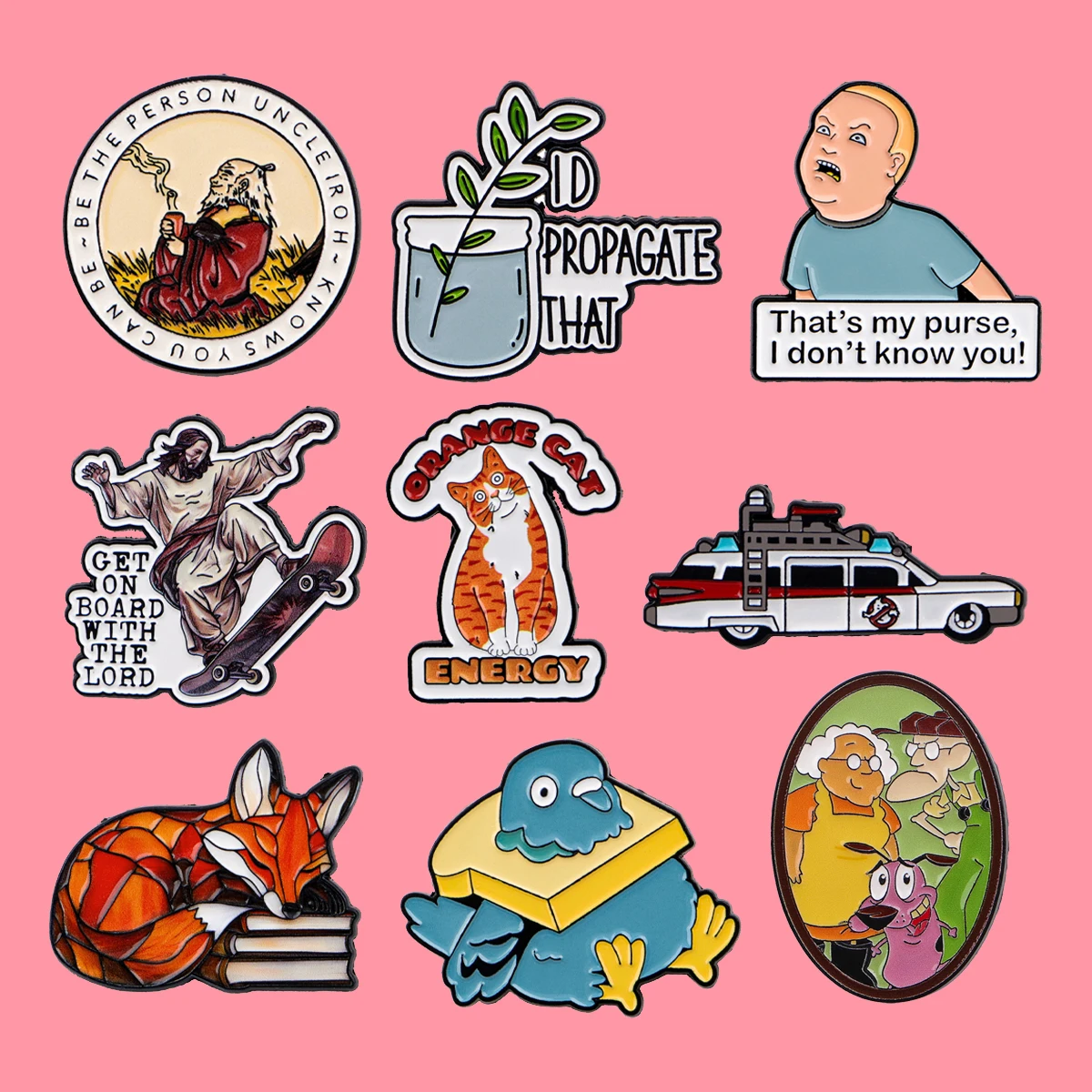 Funny Quotes Jesus Enamel Pins Cartoon Aniamls Cat Brooch Badge on Backpack Lapel Pin Costume Accessories Fashion Jewelry Gifts