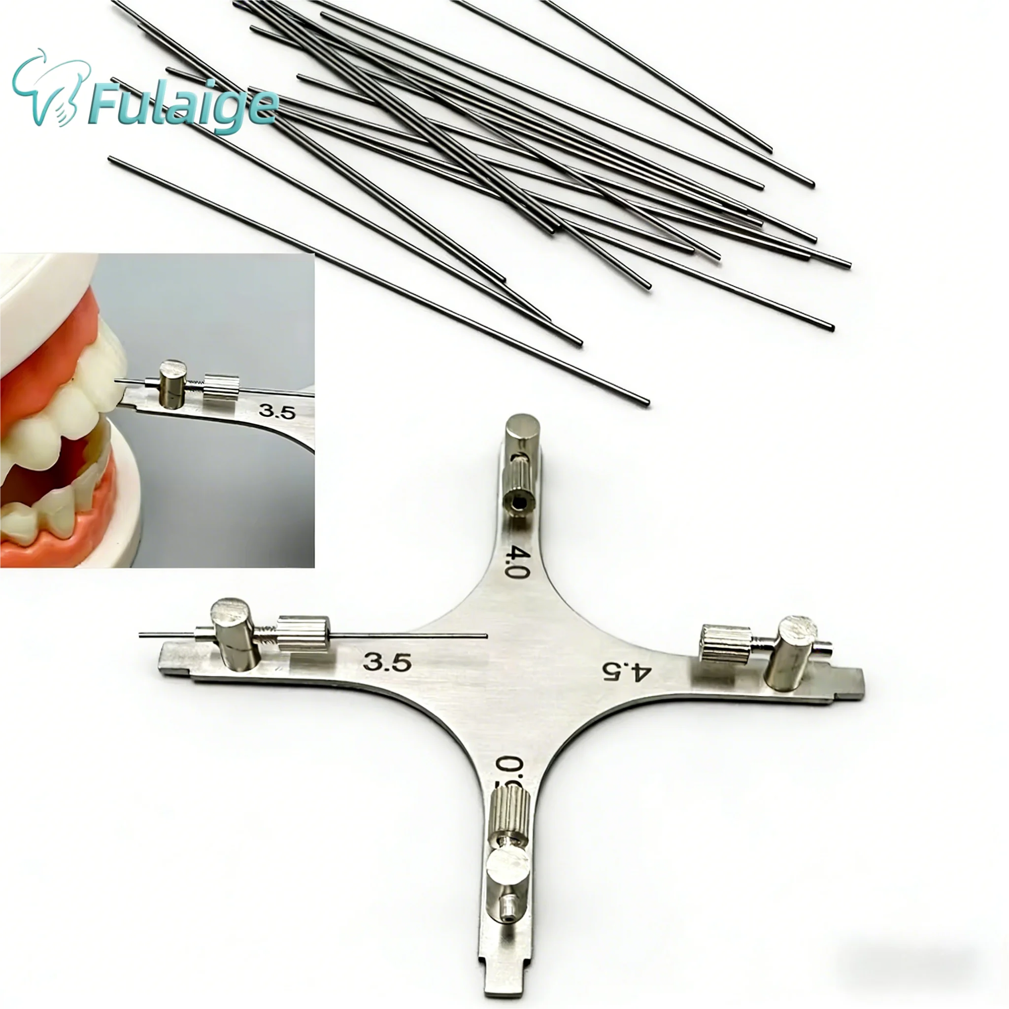 1/2/3/5PCS Dental Orthodontic Bracket Positioner with Cross Star Gauge for High Precision Bracket Positioning and Measurement