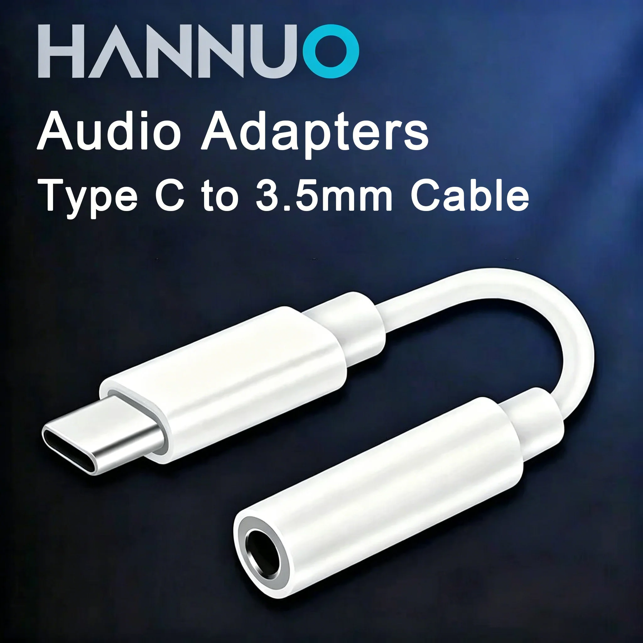HANNUO USB C to 3.5mm Audio Adapter Headphone Jack Audio Cable Type-C Male to 3.5mm Female for iPhone 17/16/15 Pro Max/Samsung