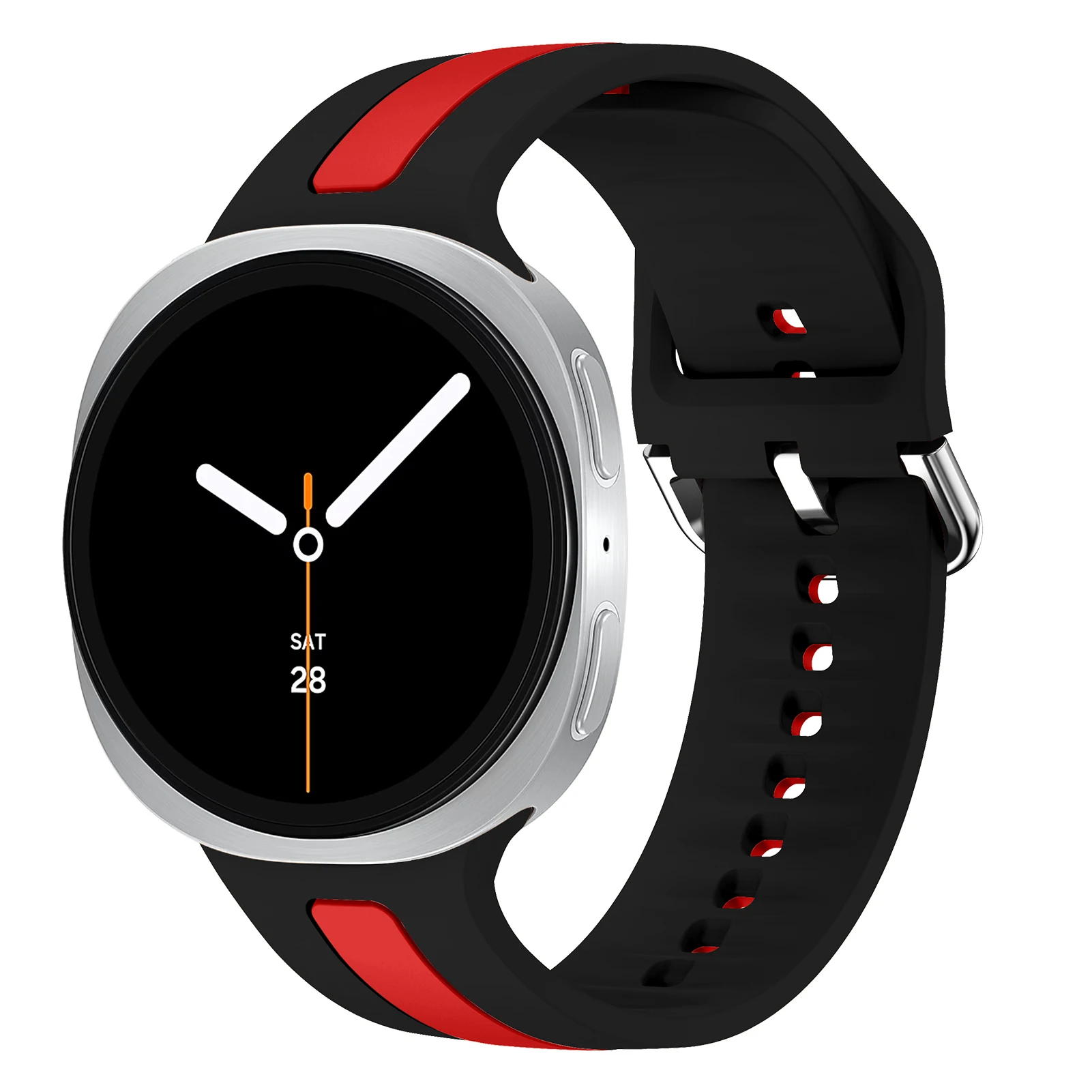 Zweifarbiges Silikonarmband für Samsung Galaxy Watch 9 8 Classic 46 40mm 44mm Sport Ersatzarmband Correa Galaxy Watch 8 Armband