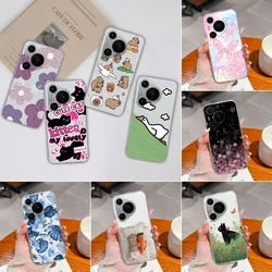 For Huawei Pura 70 70Pro 70Pro+ 70Ultra Case Kitten Coques Silicone Soft TPU Clear Back Cover For 70 Ultra Funda Pura70 Cases