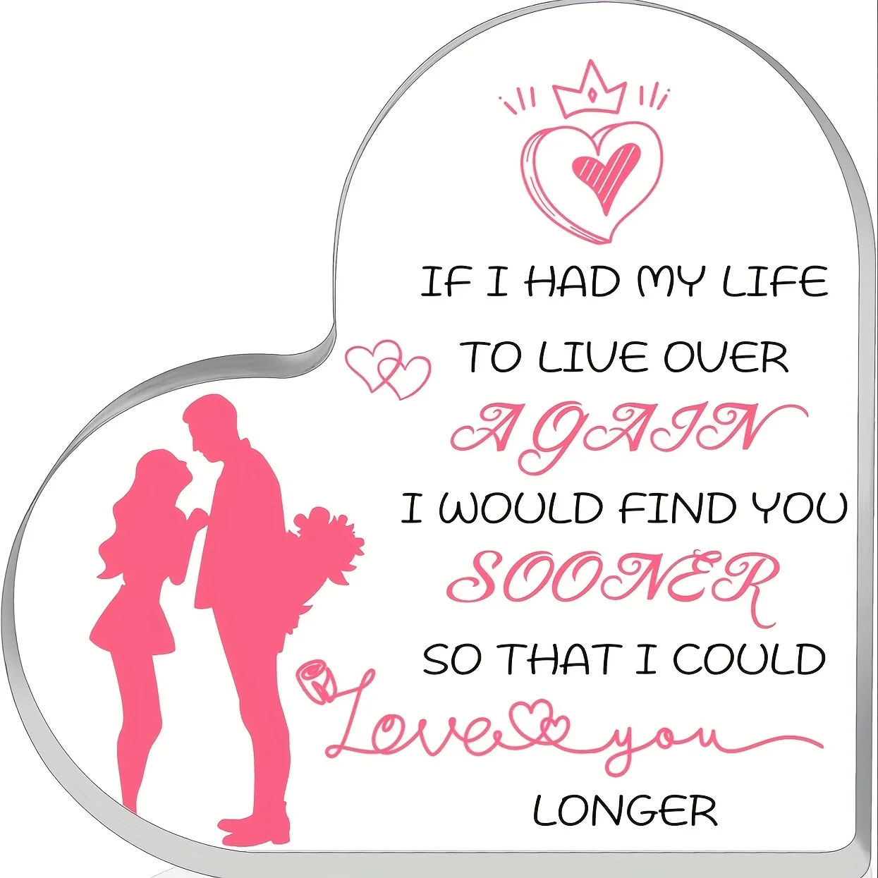 Romantische Geschenke für sie, Ehefrau, Freundin, Erwachsene, „Ich liebe dich“-Schild, Valentinstagsgeschenkideen, „Miss“-Schilder, Acrylplakette, Heimdekoration, Schlafzimmer