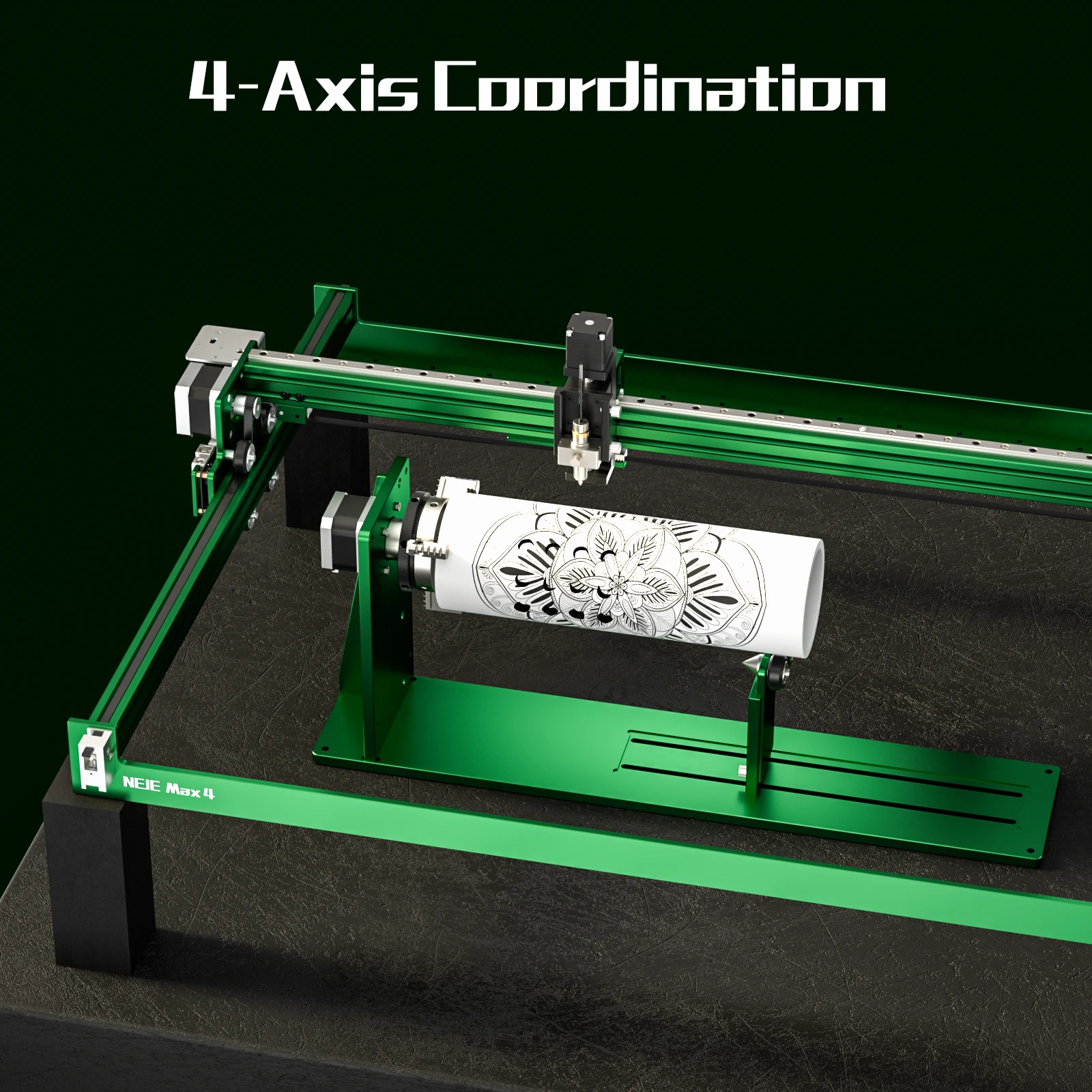 NEJE 4 Max laser Engraver Frame With Drawing Pen, Four-Axis Control And The Maximum Movement Speed 750mm/s