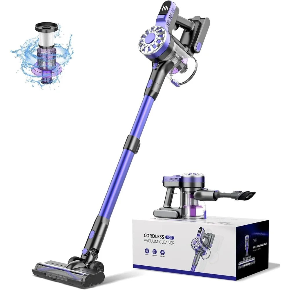 Cordless Vacuum Cleaner,Vacuum Cleaners for Home,Lightweight Cordless Vacuum Cleaners for Home Hardwood Floor Pet Hair