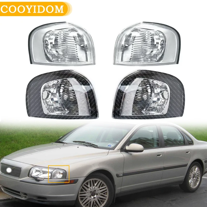 Front Bumper Corner Light Fog Lights Side Light Turn Signal Lights Without Bulb For Volvo S80 1999-2006 30655423 30655422